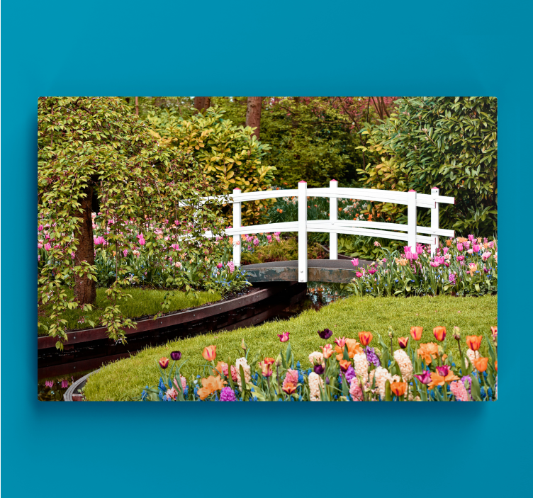 Leinwandbild gartenbrücke serenity - TenStickers