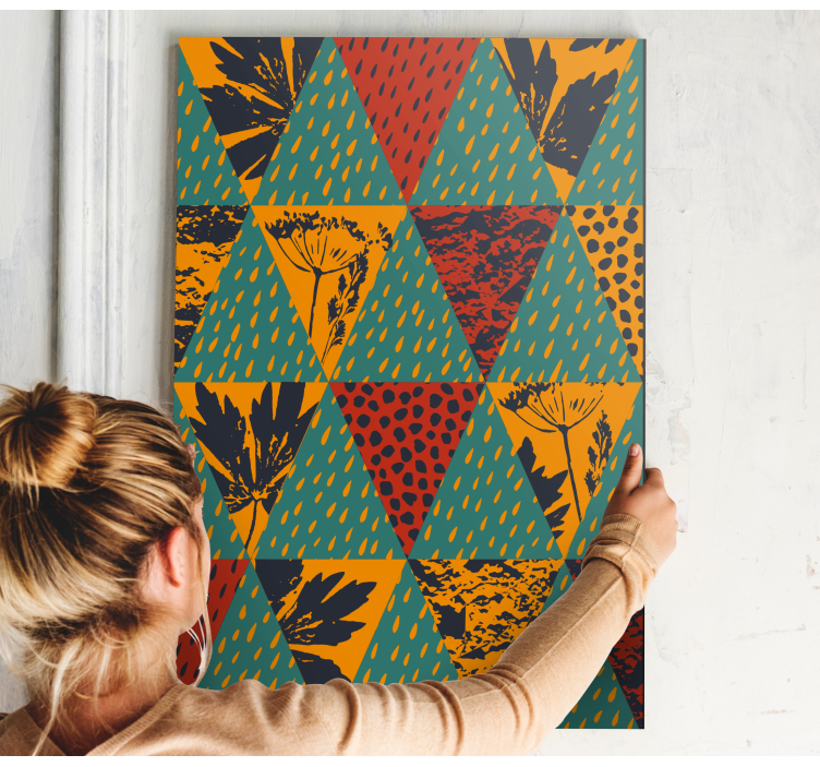 Geometrische Wandbilder geometrisches blumenmuster - TenStickers