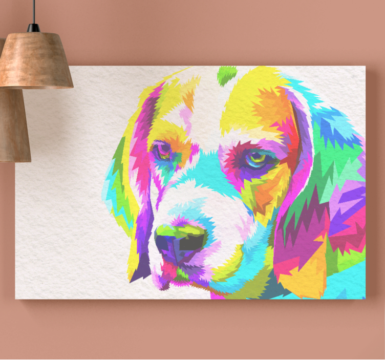 Wandbilder Hunde Aquarell beagle - TenStickers