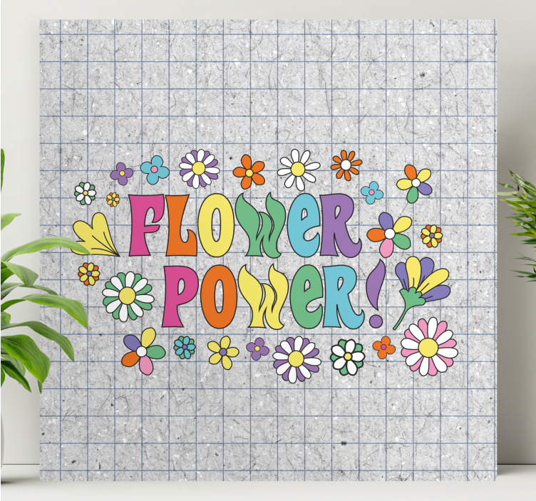 Leinwandbild im flower power design - TenStickers