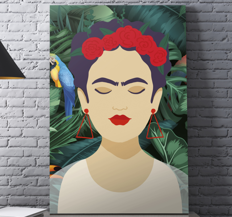 Leinwandbild im frida kahlo stil - TenStickers