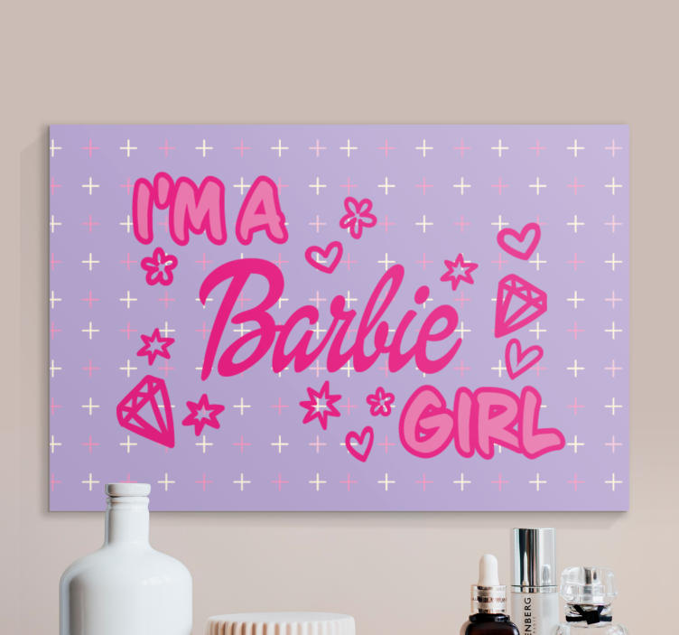 Leinwandbild jugendliche barbie mädchen zitat - TenStickers