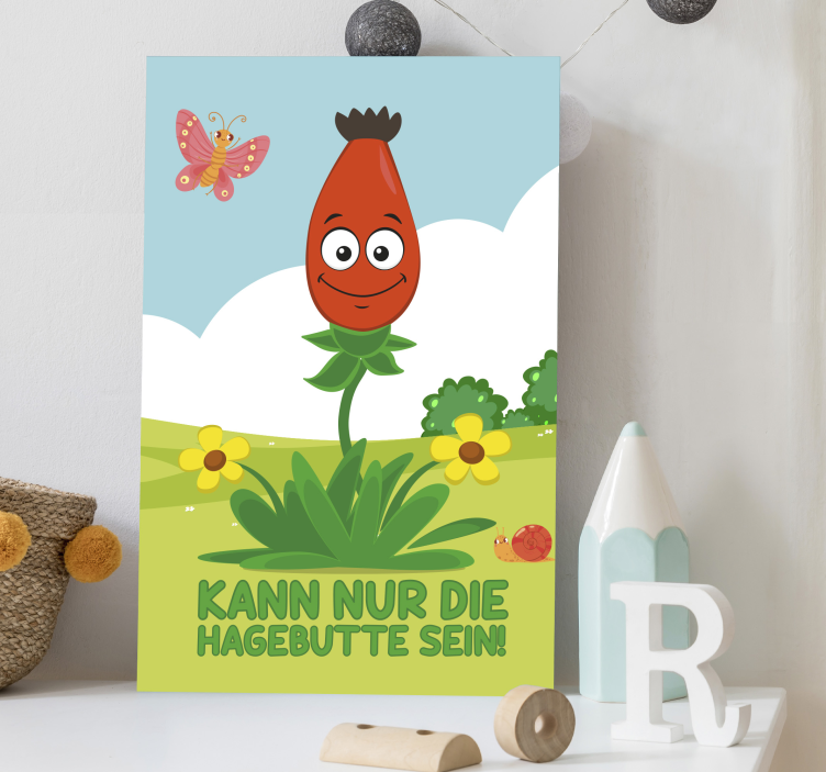 Leinwandbild Lustige Hagebuttenpflanze - TenStickers