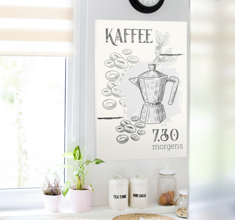 Leinwandbild Küche Kaffee-Muster - TenStickers