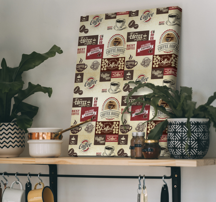 Leinwandbild Küche Retro Kaffee Designs - TenStickers