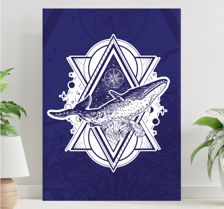 Leinwandbild meer wal astral design - TenStickers