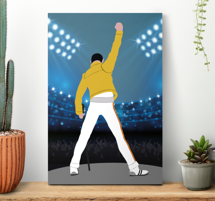 Wandbild Musik Freddie im wembley-stadion - TenStickers