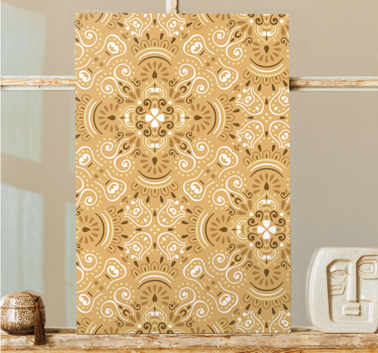 Leinwandbild ornament mit filigranem naturmuster - TenStickers