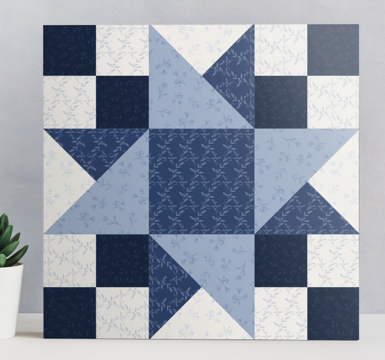 Leinwandbild ornament stern patchwork design - TenStickers