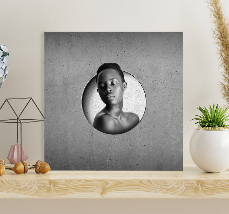 Leinwandbild personalisiert Beton graues Foto - TenStickers