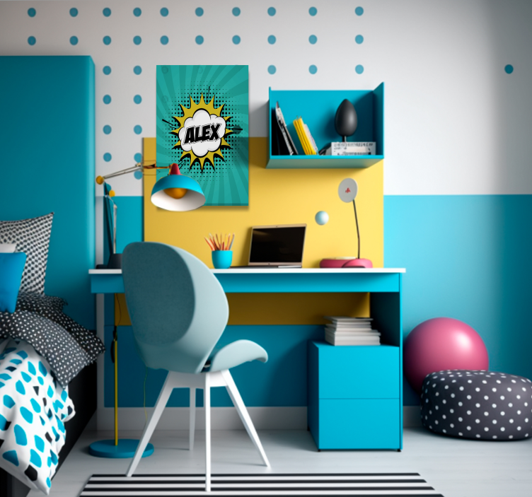 Leinwandbild personalisiert pop-Art-Name - TenStickers