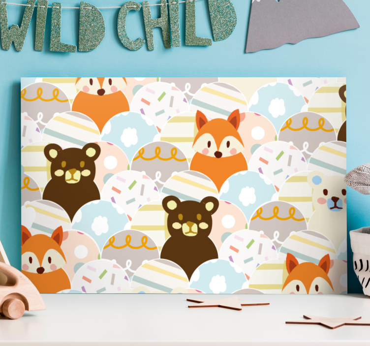 Leinwandbild persönlichkeit niedliche tiergesichter - TenStickers