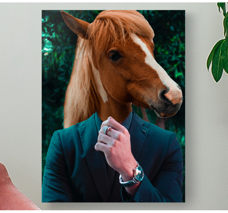 Pferde Leinwand pferdekopfportrait - TenStickers