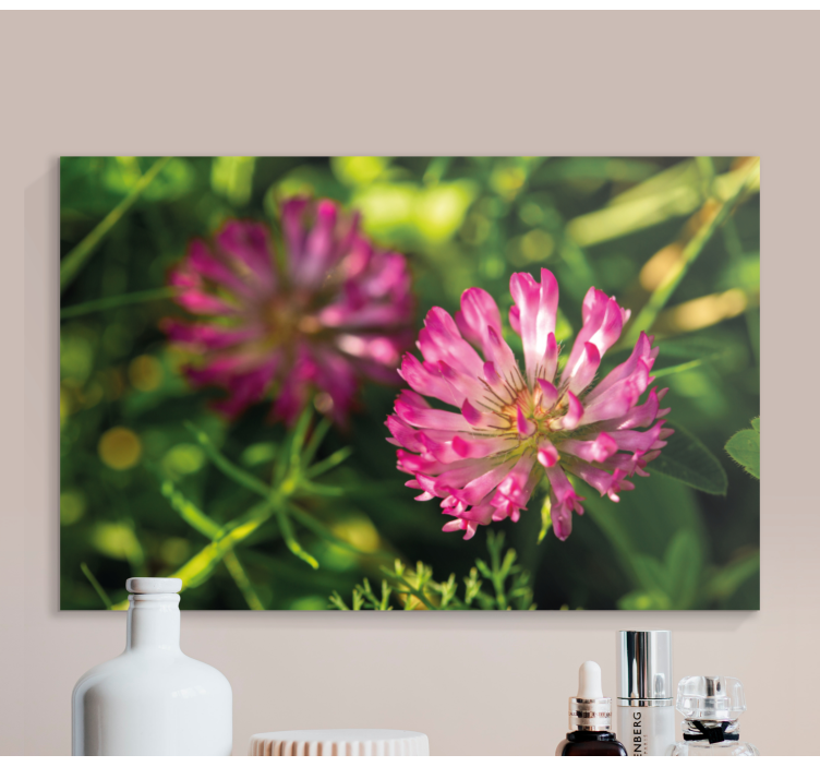 Leinwandbild pinkes blumencluster - TenStickers