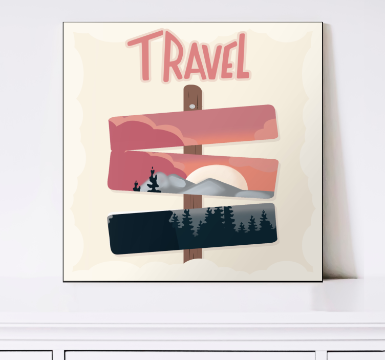Leinwandbild reisewegweiser - TenStickers