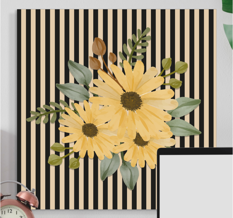 Leinwandbild sonniges blumenarrangement - TenStickers