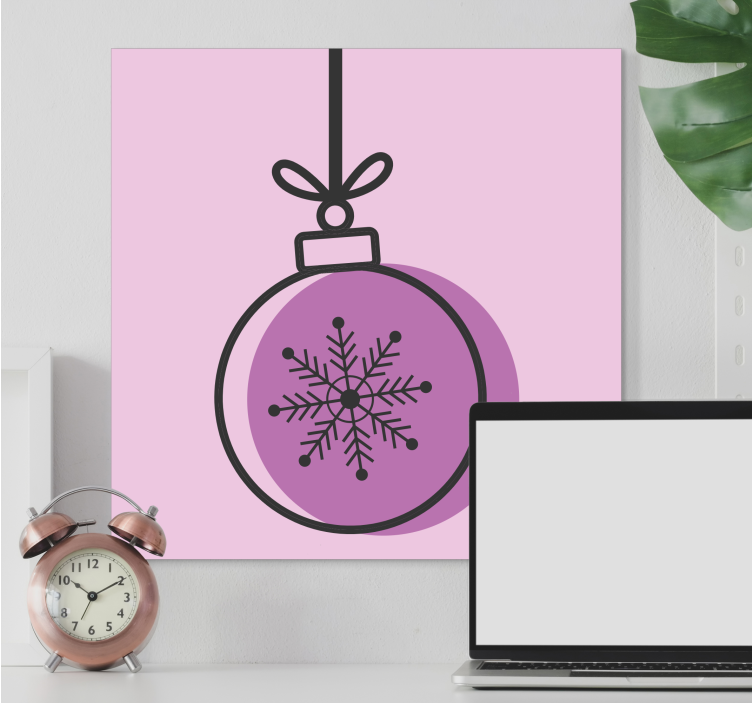 Leinwandbild sport schneeflocken ornament - TenStickers