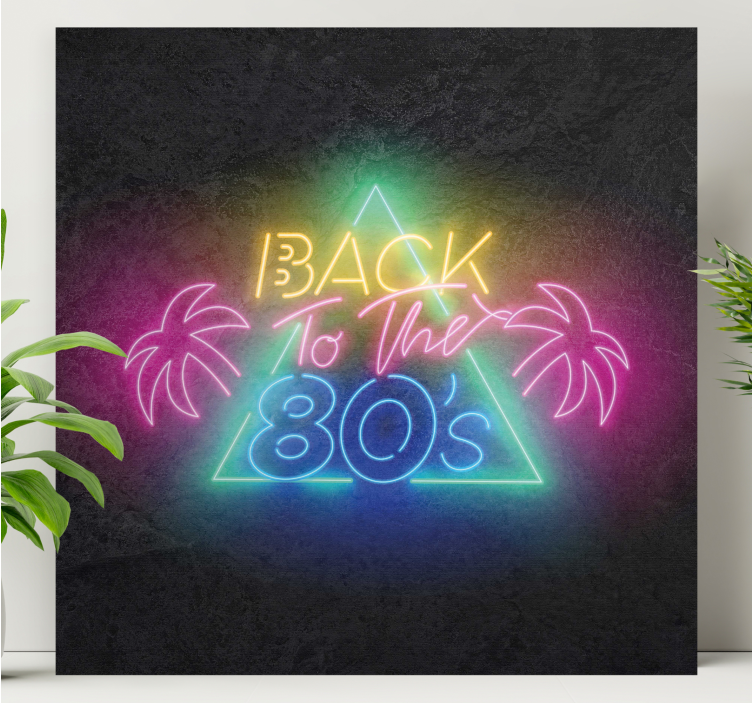 Wandbilder Sprüche neon-retro-satz - TenStickers