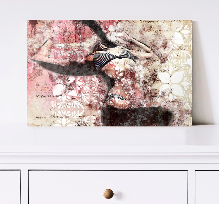 Leinwandbild tänzer silhouette design - TenStickers