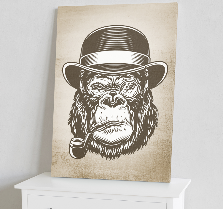 Wandbild Tier gentleman-gorilla - TenStickers