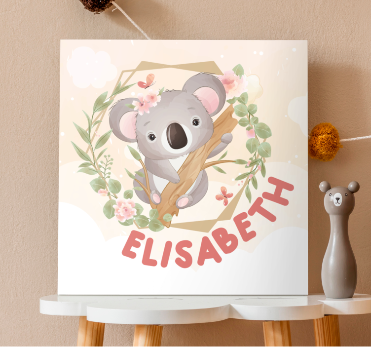 Wandbild Tier personalisierter koala - TenStickers