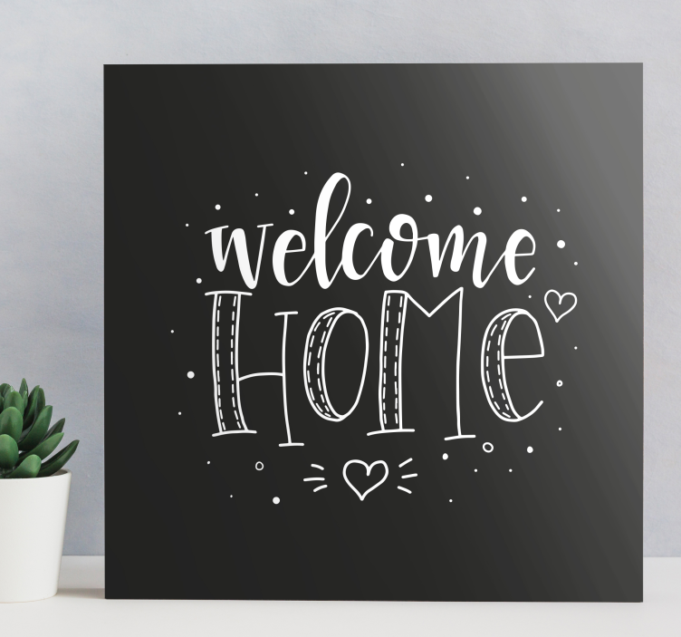 Leinwandbild Flur Willkommen zu Hause - TenStickers