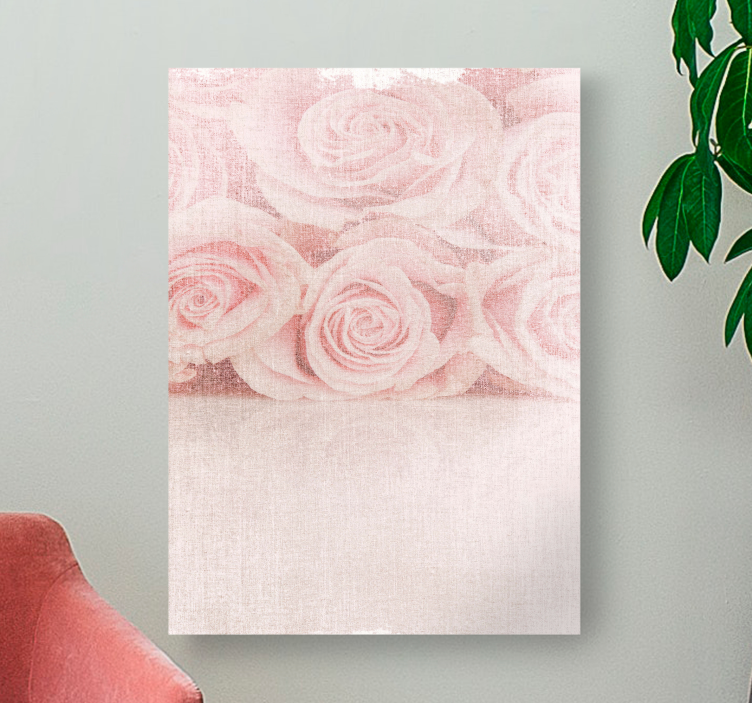 Leinwandbild zarte blush-rosen - TenStickers