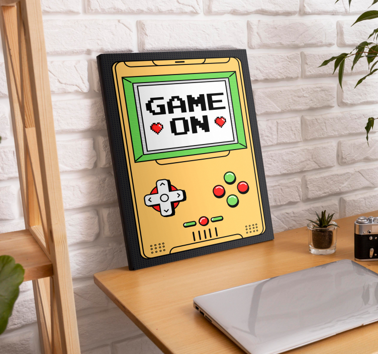 Leinwandbilder Konsole mit "Game On" - TenStickers