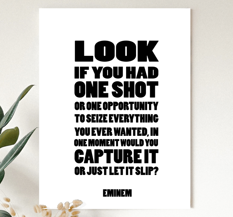 Wandbild Musik One-shot-songtext - TenStickers