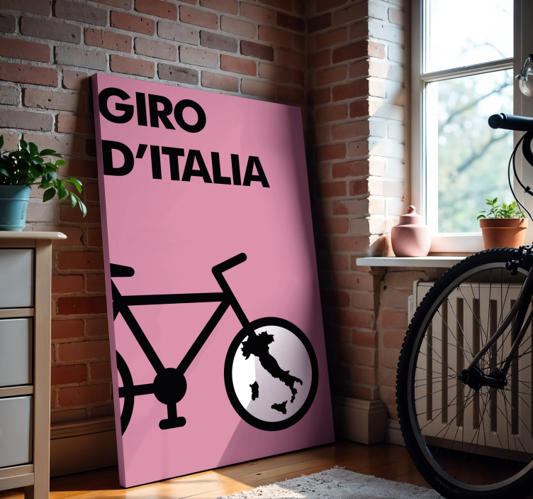 Leinwandbild Sport giro d'italia symbol - TenStickers