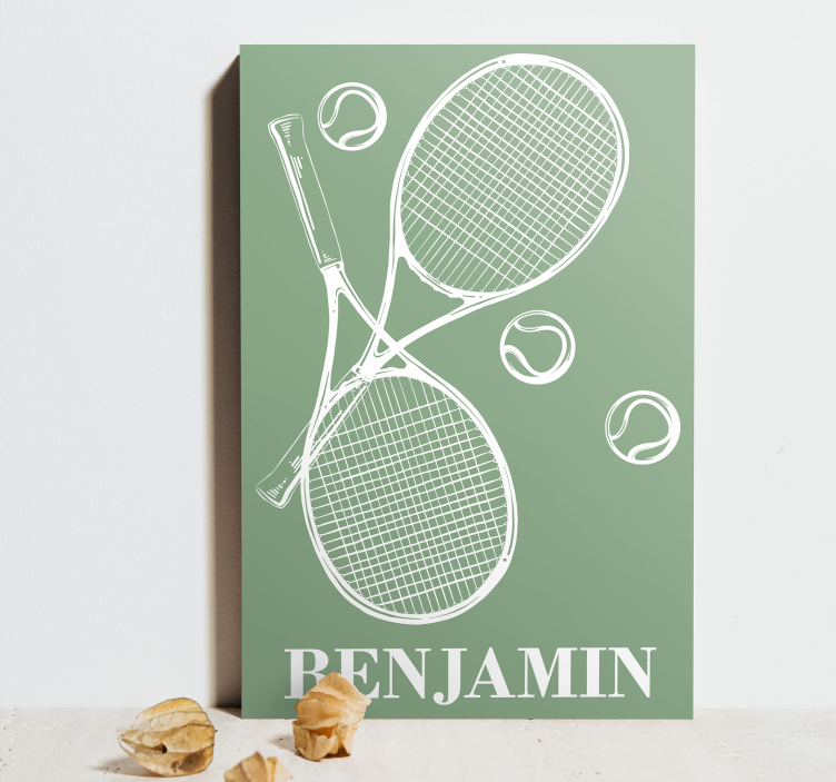 Leinwandbild Sport personalisiertes tennis-kunstwerk - TenStickers