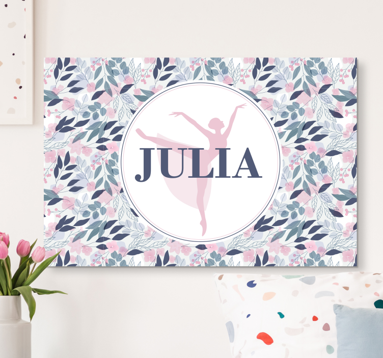 Leinwandbild personalisierte ballerina-kunst - TenStickers