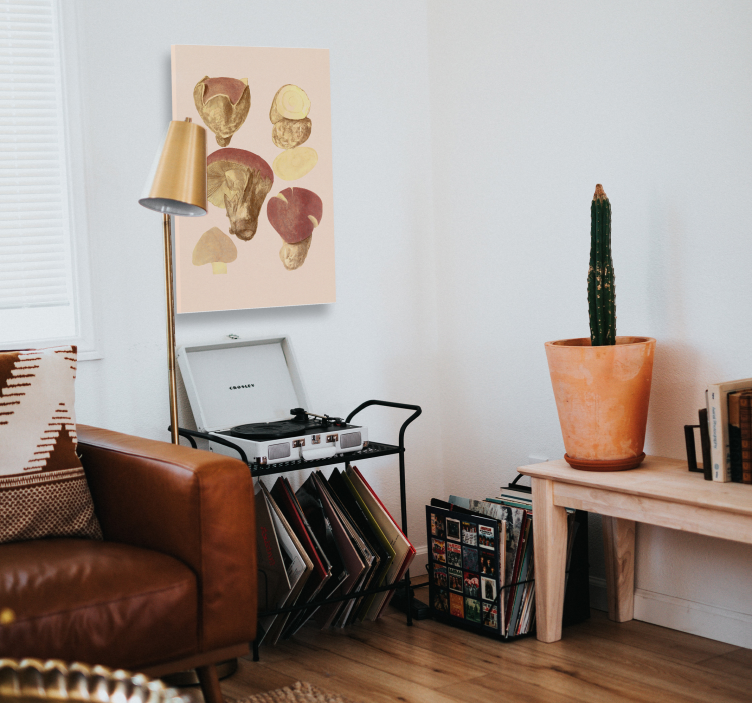 Leinwandbild pilzsammlung - TenStickers