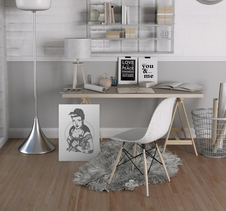 Leinwandbild porträt einer starken frau - TenStickers