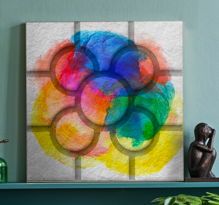 Wandbilder Vintage bunte Bilbao Straßenfliesen - TenStickers