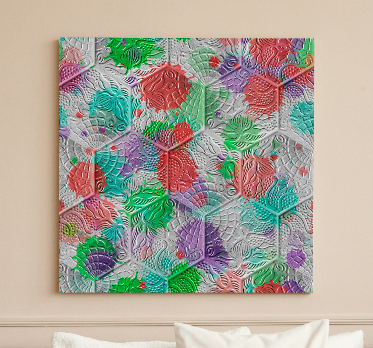 Wandbilder Vintage Gaudi-Fliesen - TenStickers