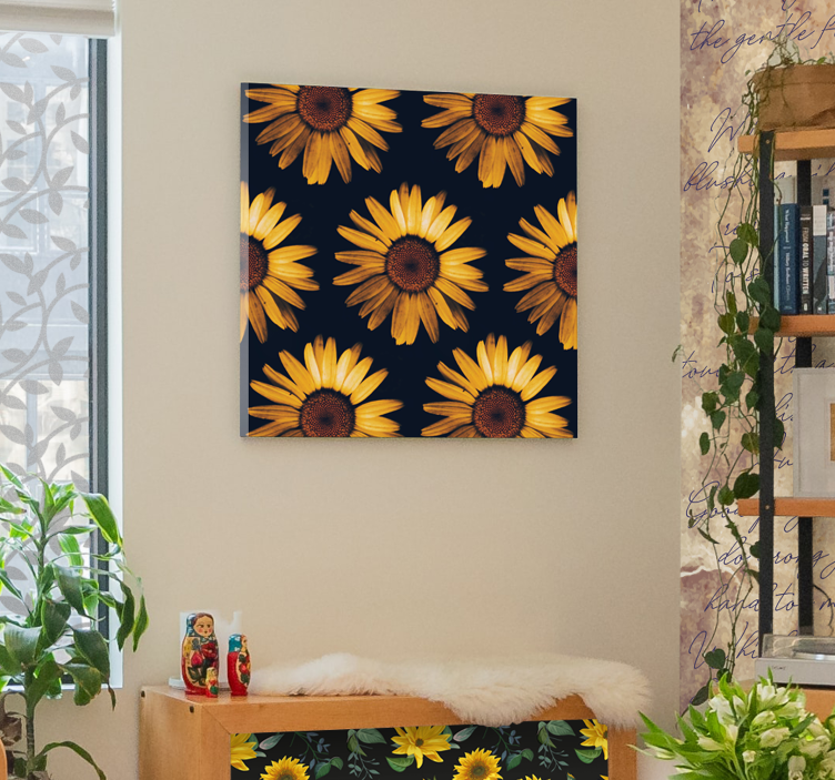 Leinwandbild Blume Gelbe sonnenblume - TenStickers