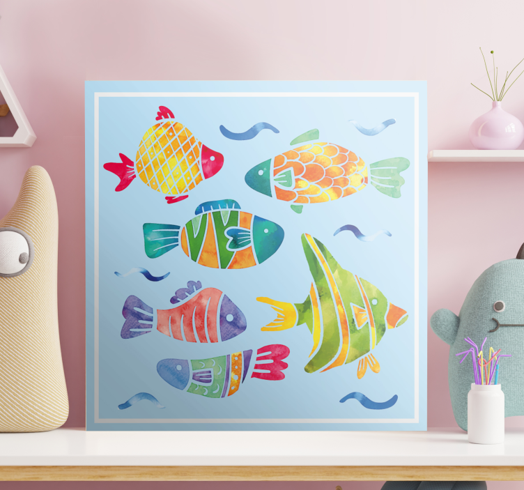 Wandbild fische bunte wasserwelt - TenStickers