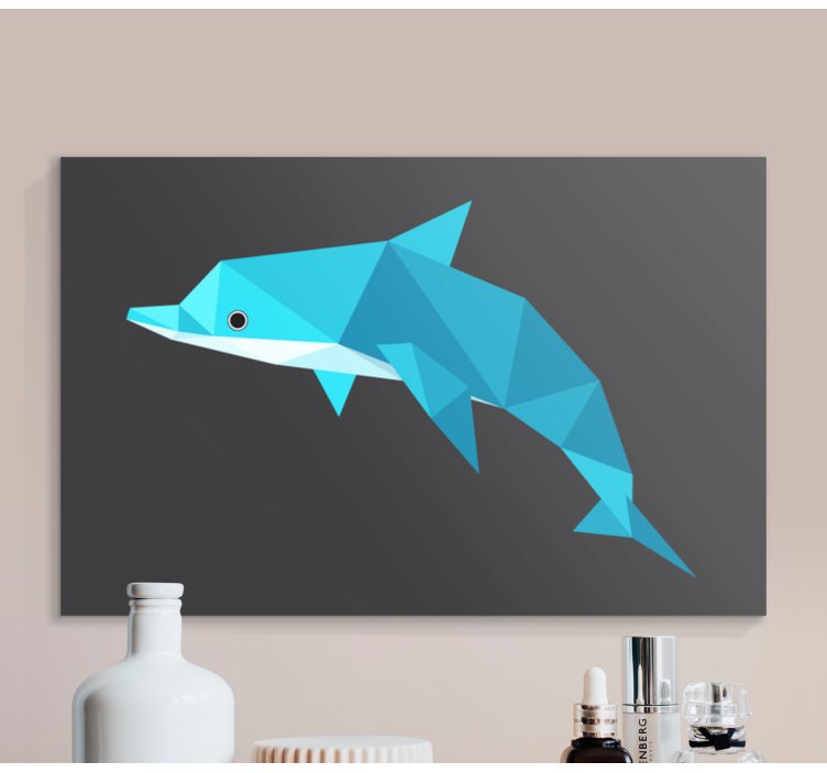 Wandbild fische stilisiertes delfinporträt - TenStickers