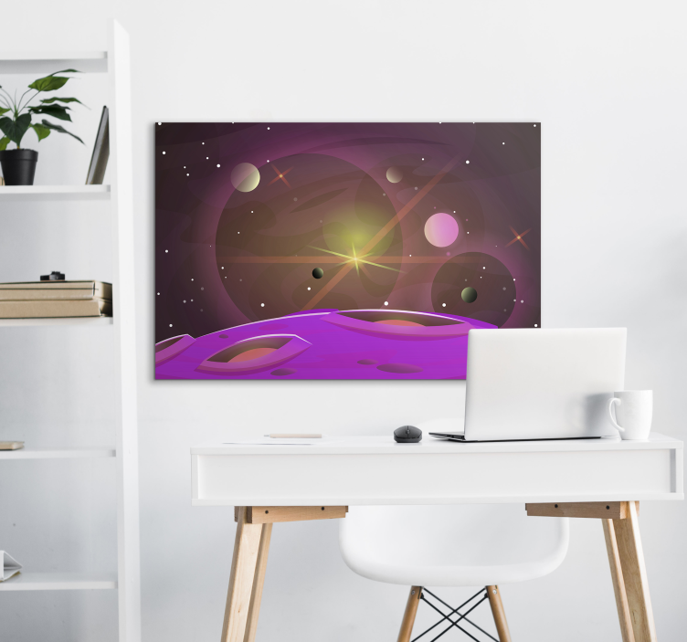Wandbild gaming galaktische landschaft - TenStickers