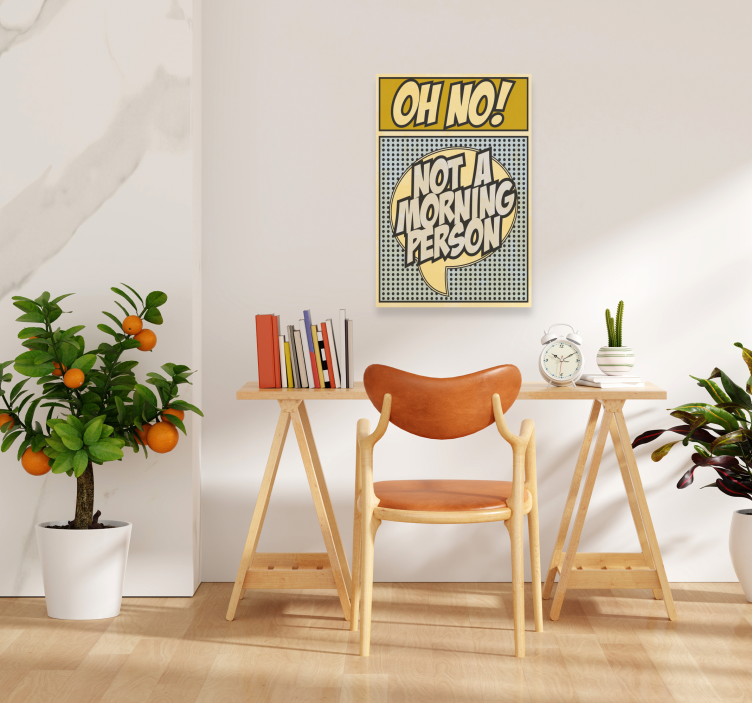 Leinwandbild ich bin kein Morgenmensch. - TenStickers