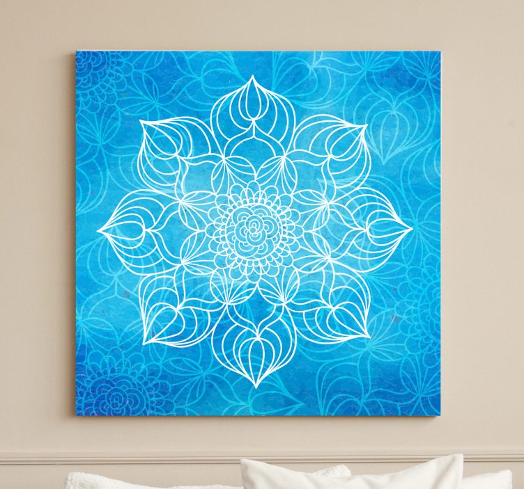 Mandala Wandbilder Blauer farbspritzer - TenStickers