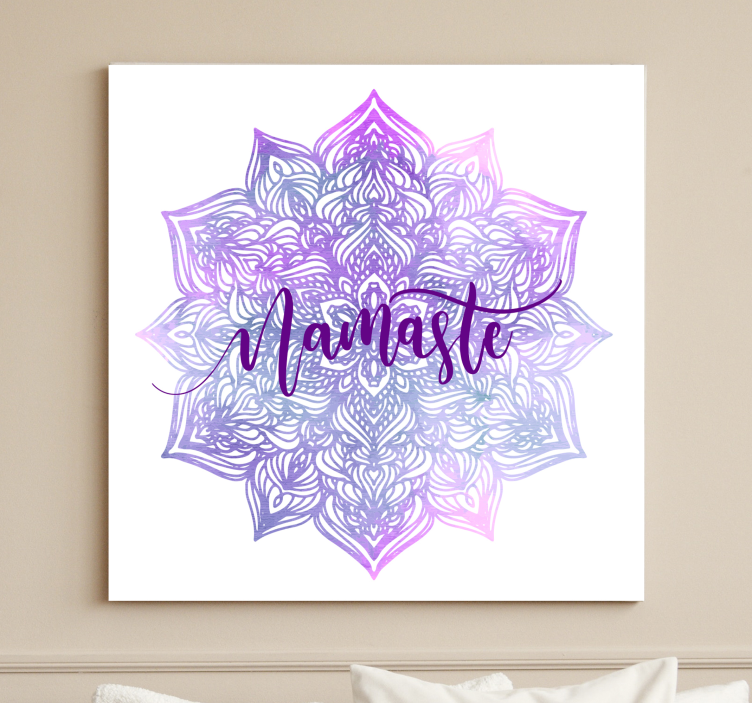 Mandala Wandbilder Lila mandala namaste - TenStickers