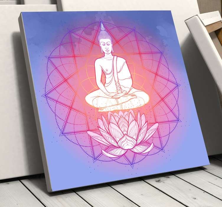 Mandala Wandbilder Mandala buddha meditiert - TenStickers