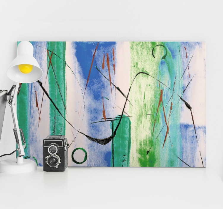 Wandbilder modern geometrische abstrakte linien - TenStickers