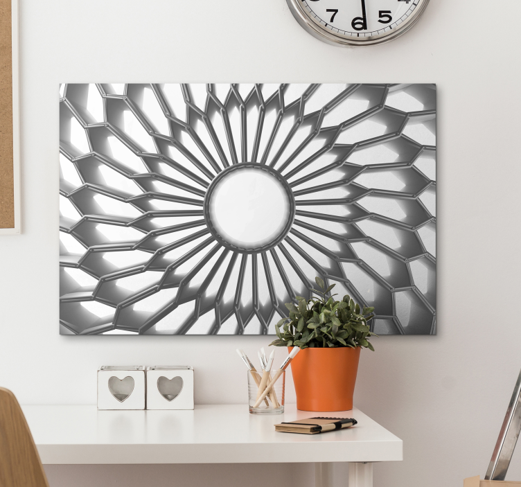 Wandbilder modern Mandala weißer diamant 3D - TenStickers