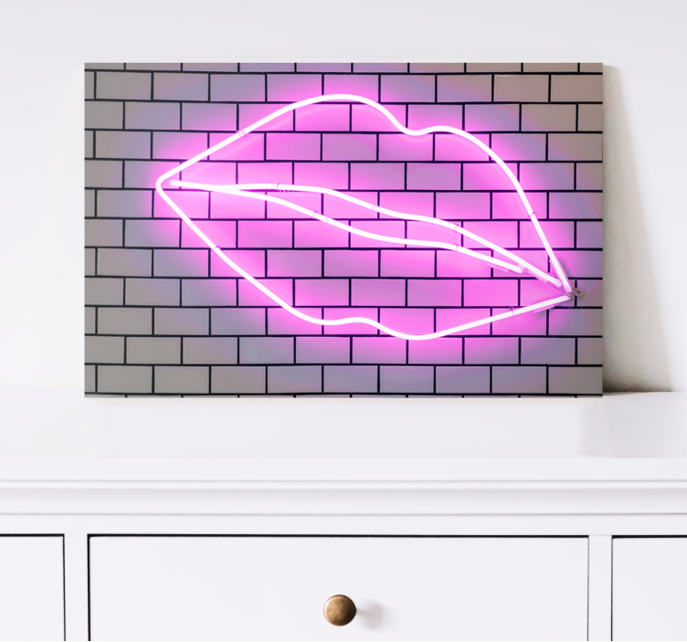 Wandbild motivation kuss neon schild - TenStickers