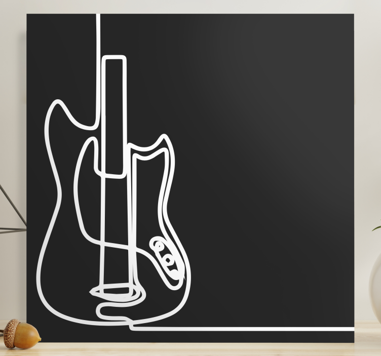 Wandbild musik e-gitarre umriss - TenStickers
