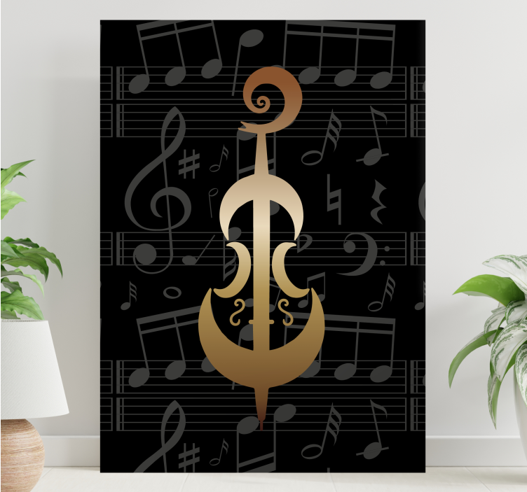 Wandbild musik elegantes musiksymbol - TenStickers