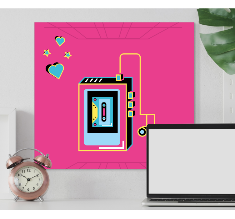 Wandbild musik retro kassette liebe - TenStickers